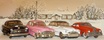 dollarihymyjä: Marusan Ford -52, Cadillac -50, Buick -50, Pontiac -54, olisipa oikeita.